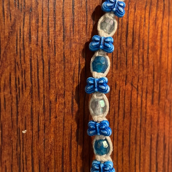 Blue and white beach choker - Picture 2 of 3